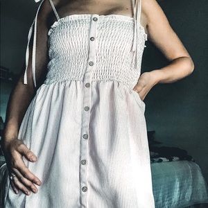 Pink and white striped dress 🌸